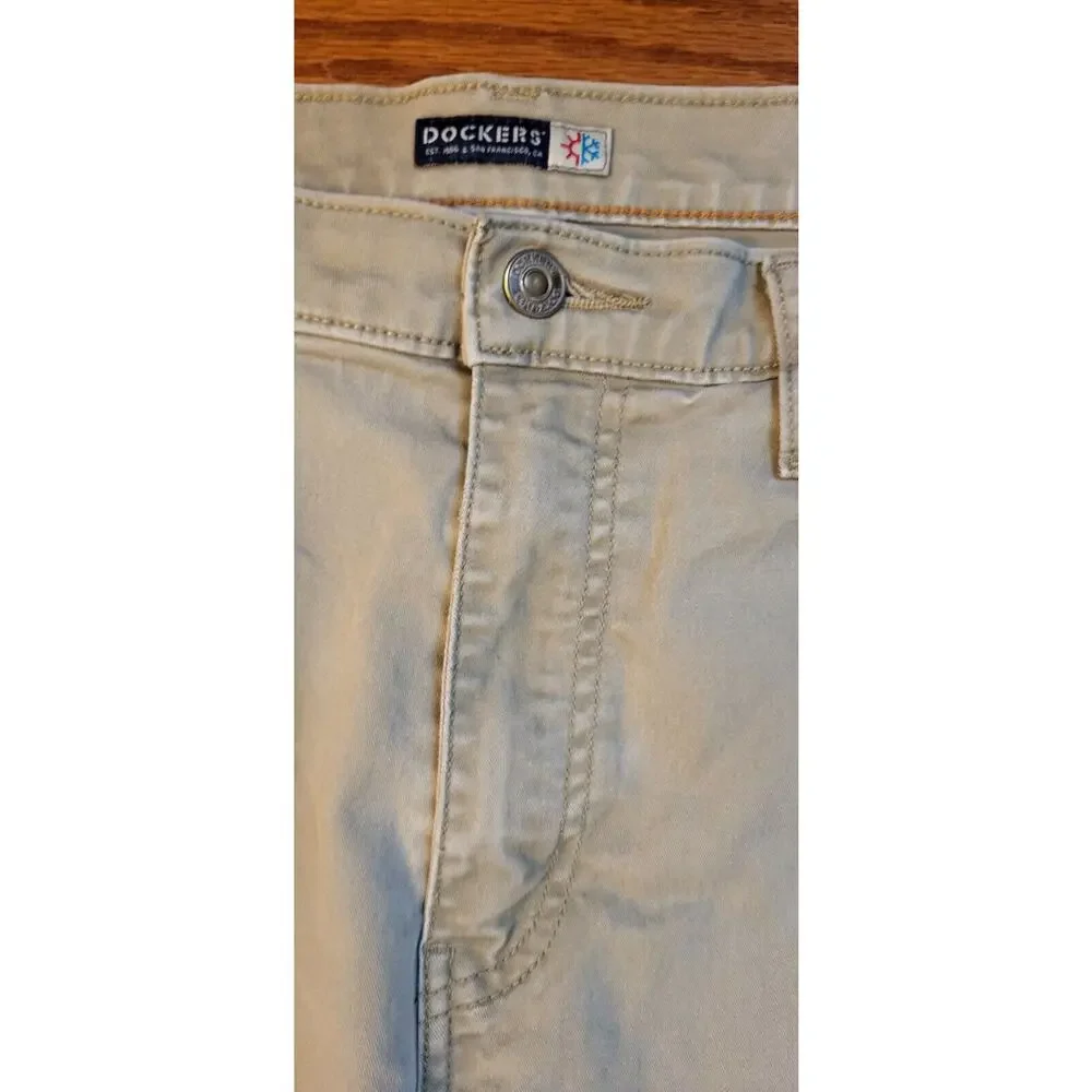 Dockers Khaki Pants Men Straight Fit 36 x 28 Cotton Twill